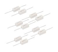 Energy consuming elements 5W 1 Fixed Resistors Ohm 5% Tolerance Radial axia-l Lead Wirewound Ceramic Cement Power Single Resistors Resistor 10pcs