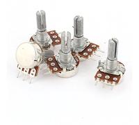 Energy consuming elements B100K 100K Variable Resistors Ohm 3 Terminal Single Linear Taper Potentiometer Potentiometers 5 Pcs