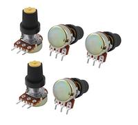Energy consuming elements B100K 100K Variable Resistors Ohm 3 Terminals Rotary Audio B Type Potentiometer Potentiometers Pot 5Pcs