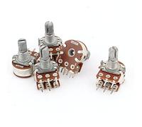 Energy consuming elements B500K Type Variable Resistors B 500K Ohm 6 Terminal Dual Linear Taper Potentiometer Potentiometers 5 Pcs