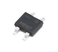 Energy consuming elements Bridge Rectifier Diode, MB6F 0.5A 600V/ MB10F 0.8A 1000V, Electronic Silicon Diodes, 4-Pin (Color : 200pcs, Size : MB6F)