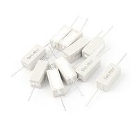 Energy consuming elements Ceramic Cement Fixed Resistors Rectangle Power Resistor 5W Watt 0.05Ohm Single Resistors 10Pcs White