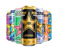 Energy Drink Assorted Bundle Pack 12 x 500ml - Assorted Cans pack for brands Including Monster, Rubicon Raw, Lucozade, Relentless, C4, Hell, Rockstar & Boost Energy (Rockstar Assorted - 12 x 500ml)
