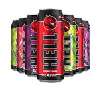 Energy Drink Assorted Bundle Pack 12 x 500ml - Assorted Cans pack for brands Including Monster, Rubicon Raw, Lucozade, Relentless, C4, Hell, Rockstar & Boost Energy (Hell Assorted - 12 x 500ml)