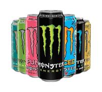 Energy Drink Assorted Bundle Pack 12 x 500ml - Assorted Cans pack for brands Including Monster, Rubicon Raw, Lucozade, Relentless, C4, Hell, Rockstar & Boost Energy (Monster Assorted - 12 x 500ml)