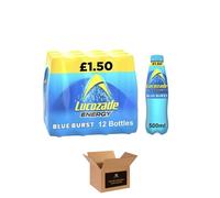 Energy Drink Bottles - Sparkling Glucose Energy Boost Flavoured Drinks - Classic Carbonated Refreshing Drink for Sports, Work, Study & Hydration (500 ml (Pack of 12), Blue Burst)