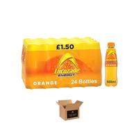 Energy Drink Bottles - Sparkling Glucose Energy Boost Flavoured Drinks - Classic Carbonated Refreshing Drink for Sports, Work, Study & Hydration (Lucozade Orange Bottles - 500ml x 24Pack)