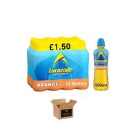 Energy Drink Bottles - Sparkling Glucose Energy Boost Flavoured Drinks - Classic Carbonated Refreshing Drink for Sports, Work, Study & Hydration (Lucozade Sports Orange - 500ml x 12Pack)