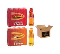 Energy Drink Bottles - Sparkling Glucose Energy Boost Flavoured Drinks - Classic Carbonated Refreshing Drink for Sports, Work, Study & Hydration (380 ml (Pack of 8), Orange & Orignal)
