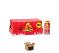 Energy Drink Bottles - Sparkling Glucose Energy Boost Flavoured Drinks - Classic Carbonated Refreshing Drink for Sports, Work, Study & Hydration (Lucozade Original Cans 89p - 250ml x 24Pack)