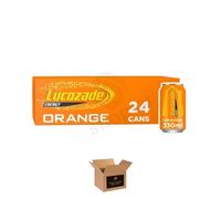 Energy Drink Bottles - Sparkling Glucose Energy Boost Flavoured Drinks - Classic Carbonated Refreshing Drink for Sports, Work, Study & Hydration (Lucozade Orange Cans - 330ml x 24Pack)