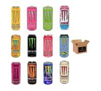 Energy Drink Flavours | Juiced, Zero Sugar, Ultra, Monarch, Fiesta Mango, Strawberry Dreams, VR46, Punch | High Caffeine Sports Energy Drink (Mixed Assorted Cans - 500ml x 12Pack)