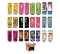 Energy Drink Flavours | Juiced, Zero Sugar, Ultra, Monarch, Fiesta Mango, Strawberry Dreams, VR46, Punch | High Caffeine Sports Energy Drink (Mixed Assorted Cans - 500ml x 24Pack)