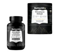 Energy Duo with Pure Himalayan Shilajit Resin 30 gm & Sea Moss Capsules- Irish Sea Moss with Black Seed Oil| High Potency Gold Grade Shilajit for Men & Women