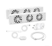 Energy-Efficient 3-Fan Home Radiator Magnetic Smart Cooling Fan Fireplace Fan - Friendly, Quiet Operation