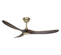 Energy efficient Ceiling fan with Remote ECO GENUINO Brass & Walnut 152 cm Fan