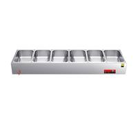 Energy Efficient Commercial Food Warmer - Heavy-Duty, Large Capacity Stainless Steel Buffet Server, The Solution for Restaurants & Catering Services(H1-207x57x22cm)