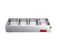Energy Efficient Commercial Food Warmer - Heavy-Duty, Large Capacity Stainless Steel Buffet Server, The Solution for Restaurants & Catering Services(F2-136x57x24cm)