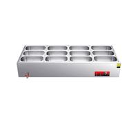 Energy Efficient Commercial Food Warmer - Heavy-Duty, Large Capacity Stainless Steel Buffet Server, The Solution for Restaurants & Catering Services(F7-136x57x24cm)