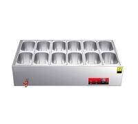 Energy Efficient Commercial Food Warmer - Heavy-Duty, Large Capacity Stainless Steel Buffet Server, The Solution for Restaurants & Catering Services(E10-103x57x24cm)