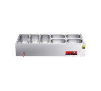 Energy Efficient Commercial Food Warmer - Heavy-Duty, Large Capacity Stainless Steel Buffet Server, The Solution for Restaurants & Catering Services(C5-110x37x24cm)