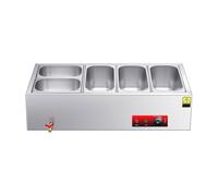 Energy Efficient Commercial Food Warmer - Heavy-Duty, Large Capacity Stainless Steel Buffet Server, The Solution for Restaurants & Catering Services(B4-84x37x24cm)