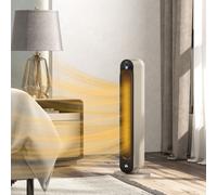 HOMCOM Electric Heater, 2200W Energy Efficient Ceramic Heater with Remote, 3 Modes, Timer, 45° Oscillation, Space Heater for Home, Silver Aosom UK