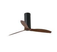 Energy efficient fan with Remote Tube Matt Black & Walnut DC Ceiling fan Quiet