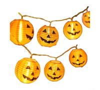 Energy Efficient LED Halloween Pumpkin String Lights Featuring, Spider, And Skeleton Motifs, For Creating A Haunting Atmosphere In Holiday Decorations(1.5m Battery box Pumpkin Lantern)