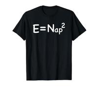 Energy Equals a nap Squared Equation E=Nap2 Value Graphic T-Shirt, Men, Black, L