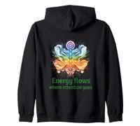 Energy Flows Where Attention Goes ~ Focus & Mindfulness Zip Hoodie