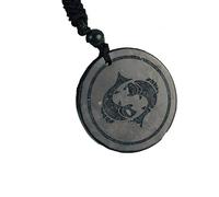 Energy Harmony Shungite 12 Zodiac Pendant Necklace - Chakra Balance - Handcrafted Constellations Jewelry - Healing Crystal Protection Necklace - Quantum Pendant (Pisces)