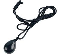 Energy Harmony Shungite Water Drop Pendant Necklace - Chakra Balance - Handcrafted Healing Jewelry - Crystal Protection Necklace - Quantum Pendant (20*15*7mm)
