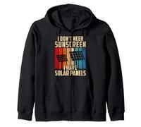 Energy I DON'T NEED SUN CREAM I HAVE SOLAR CELLS Zip Hoodie