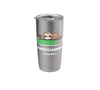 Energy Loading Please Wait Funny Sleeping Sloth Cute Animals Stainless Steel Insulated Tumbler