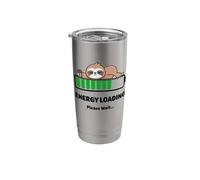Energy Loading Please Wait Funny Sleeping Sloth Cute Animals Stainless Steel Insulated Tumbler