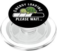 Energy loading, please wait, funny sweet turtle PopSockets PopGrip for MagSafe
