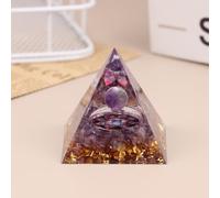 Energy Pyramid Orgonite Reiki Natural Amethyst Peridot Reiki Chakra Meditation Tool Room Decor