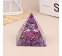 Energy Pyramid Orgonite Reiki Natural Amethyst Peridot Reiki Chakra Meditation Tool Room Decor