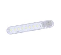 Energy-Saving 8 LED USB Lamp for Outdoor Indoor Reading & Laptop/Car Charging Adapters USB Powered PC Lamp