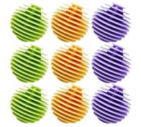 Energy Saving Dryer Balls Silicone Laundry Balls for Home Washing Machine Quick Drying Non-Melt New Softer Material Tumble Dryer Ball Clothes Will Come Out Soft Fluffy (3 Purple/Yellow/Green Each)