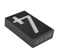 Energy Saving LED License Plate Light with Polysilicon Solar Panel, Door Address Plate for Room Door Shop Gate, Manual Control + Light Control Mode (Number 4)