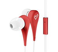 Energy Sistem Style 1+ - In-Ear Headphones with Built-in Microphone, Rubber Finish, 120 cm Cable, Red