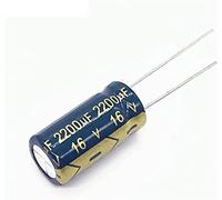 Energy storage elements Capacitor kit 100pcs/lot H202 2200uf16V Low ESR/Impedance high Frequency Aluminum electrolytic Capacitor Size 10 * 20 16V 2200uf 20% capacitors