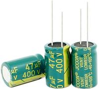 Energy storage elements Switch Capacitor kit 500pcs~50pcs/lot 400V47UF 47UF 400V high-Frequency Crystal Electrolytic Capacitor Volume 16X25MM capacitors (Size : 100PCS)