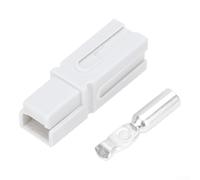 Energy Storage Lithium Battery 120A Single-Pole Wiring Harness Connector with Gender Neutral Housing and Modular Locking for Reliable Connections (white)