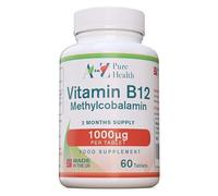 Energy Supplement, Vitamin B12 Complex High Strength Vegan Tablets | 1000mcg 60 Tablets (2 Month's Supply) | Premium, High Strength B12 Methylcobalamin | Reduces Tiredness & Fatigue | UK Made