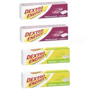 Energy Tablets Multipack - 4 x 47g (2 x Blackcurrant & 2 x Lemon) - Fast Acting Glucose Tablets for Quick Energy Boost