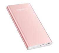 EnergyCell 12000mAh Portable Charger, Fast Charging Power Bank Dual 3A High-Speed Output Battery Pack Compatible with iPhone 16 15 14 13 12 11 and More, Charging Cable Included, Rose Gold