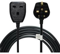 EnergyPro 1M Heavy Duty Extension Lead, 3 Socket Power Strip 13A, Fire Resistant, Indoor Extension Cable for Home & Office Use, Black